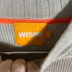 WISPR camo star cotton, nylon, silk blend long sleeve, crew neck sweater S Tan Photo 4