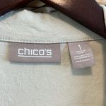 Chico's Chico’s Stretch Cotton Shimmer Poplin Utility Style Pocket Blazer Jacket, M / 8 Photo 2