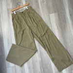 Reformation Mason Pant pleated wide leg womens Green (size 12) minimalist office Photo 0