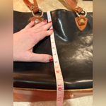 Valentina Black and Brown Shoulder Bag with Leather Handles Photo 15