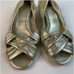 Cole Haan  Gold Metallic Peep Toe Shoes Photo 4
