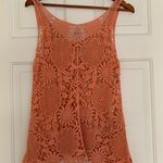 Coral Crocheted Tank Size M Photo 0