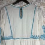 Soft Surroundings  Juniper Women's Embroidered Maxi Dress‎ White Blue Boho Small Photo 9