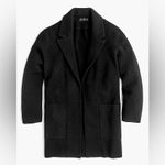 J.Crew Sophie Open Front Sweater Blazer Merino Wool Blend Black 3X Photo 2