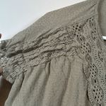 Farmers Market Lace Trim Dolman Blouse Top Olive Green Size M/L EUC #1948 Size M Photo 3