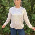 Vintage premiere of California silk blouse Has shoulder pads // fits sz s Photo 1