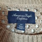 American Eagle  Outfitters Womens Sweater Size Small Tan Cable Knit Grunge Photo 3