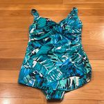 Croft & Barrow  women’s multi color one piece swim suit size 14 . Photo 0
