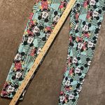 LuLaRoe  Disney Mickey Mouse Leggings Women's One Size Green Striped Stretch Full Photo 6