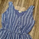 Kori Womens  Blue Stripe Romper - M Photo 1