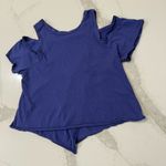 We The Free Free People  Taurus Cold Shoulder Tee Criss Cross Back Women’s Small Photo 3