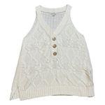 Sundance  Kenzie Chunky Cable Knit Sweater Sleeveless‎ Boho Size Large Ivory Photo 0