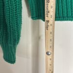 H&M ladies pullover cropped chunky knit vibrate green cozy sweater size medium Photo 7