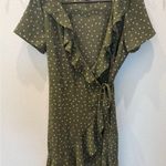Forever 21 Green Polka Dot Wrap Dress Photo 1