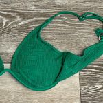 SheIn Swimwear Sz M Green Bikini Top Floral Textured. So Cute! Photo 2