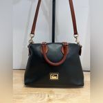Dooney & Bourke Vintage Black All-Weather Leather Satchel AWL Zip Top Photo 3