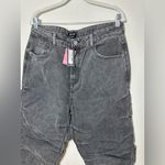 Pretty Little Thing  Washed Grey Ruched Straight Leg Denim Photo 1