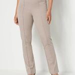 Isaac Mizrahi New Womens Live 6 T Tall 24/7 Straight Pant Stonewall Grey Tan Photo 0