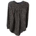 Loft Multicolored Mini Floral Geometric Print Blouse Long Sleeve Size Medium Photo 10