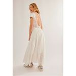Free People  Ethereal Dainty Eyelet Lace Beaded Laine Midi Maxi Dress White Small Photo 11