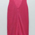 ZARA LINEN KNIT WAISTCOAT TUNIC VEST BUTTONED CARDIGAN SLEEVELESS SZ S OVERSIZED Photo 3