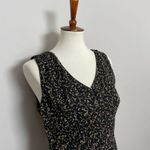 Vintage Midi Dress Polka Dots Stretchy Y2K Whimsigoth Grunge Fairygoth Fairy Black Size 14 Photo 3