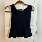 J.Crew  Navy Peplum Tank Top Photo 1