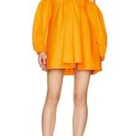 For Love & Lemons Saint Lucia Mini Dress Off The Shoulder Orange Size Small NWT Photo 7