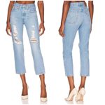 Levi's Levi’s Premium 501 Original Crop Jeans Ojai Ring Wash Distressed Size 30 Photo 1