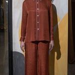 Untitled in Motion Emissus Rust Wide Leg Lounge Pajama Pants Size Medium Orange Photo 0