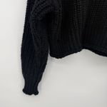 EXPRESS Black Chunky Knit Mock Neck Sweater Oversized Size Small Polyester Photo 11