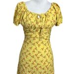 With Jean Loretta Dress Mini A Line Berry Cherry Yellow Womens Size XS Photo 0