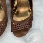 Diane Von Furstenberg Diane von Furstenburg Perforated Peep Toe Heels Photo 4