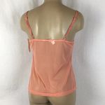 Felina  Sheer Orange Eyelit Lace Trim Camisole Top NEW M Photo 3