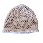 Fashionable Light Pink Knit Yarn Handmade Beanie Warm One Size #2345 Photo 2