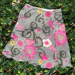 Vintage Gray Pink Floral Mini Dress Size Medium Photo 1