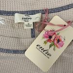 Entro women S tie dye sleeve waffle print top brand new beige Photo 7