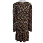 ASOS  Black Floral V-Neck Dress Size 14 Wedding Guest Dress Photo 1