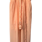 Womens Romper Shorts Size M Maxi Sheer Cape Pink Crochet Sleeveless Junior NWT Photo 0