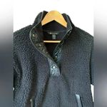 Tops Athleta Cozy Sherpa Snap Sweatshirt Black Size XS Pockets Photo 5