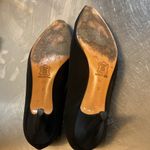 Yves St. Laurent Satin Kitten Heels Black Size 7 Photo 2