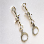 Handmade goth rock punk grunge style simple spike earrings🌙👼✨ Photo 2