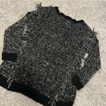 Vintage Havana Fringe Black White Pullover MEDIUM Photo 7