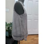 H Trend Ruffle Neck Lace Detail Silk Shell Fully Lined Blouse Size XS Coquette Photo 4