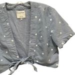 Privacy Please  Star Print Crop Top Blue White Size Medium Photo 2