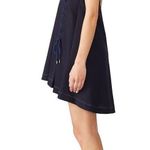 Carven Lace Up Navy Blue Green Mini Collared Polo Shirt Dress Size 38 Photo 2