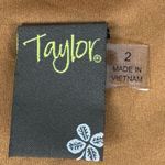 Taylor Women's Orange Polka Dot Ruffle Midi Dress Size 2 Party Cocktail Photo 5