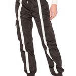 Danielle Guizio  Small Striped Track
Pants Joggers Nylon Black White size xs Photo 0