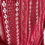 Alya Red Lace Strappy Racerback Lined Peplum Tank Blouse Size S Photo 2