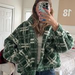 ZARA Green And White Plaid Jacket Photo 0
